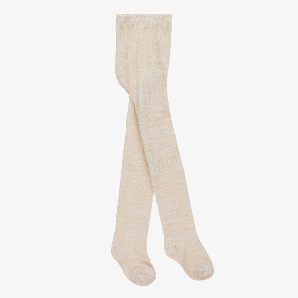 Mayoral-Girls Ivory Sparkle Knit Tights | Childrensalon Outlet