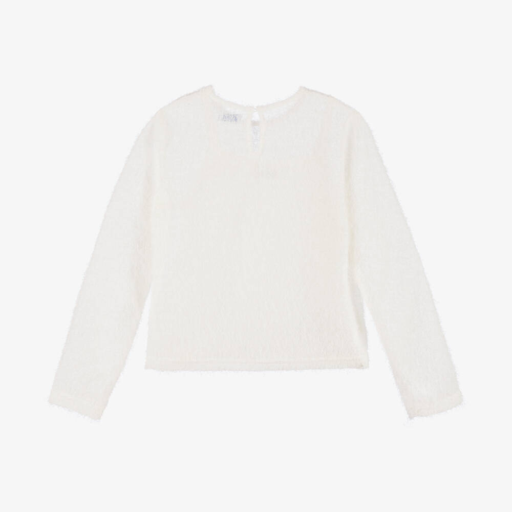 Mayoral-توب لون عاجي براق للبنات | Childrensalon Outlet