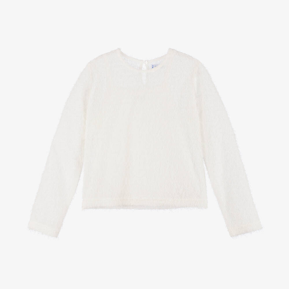 Mayoral-Girls Ivory Sparkle Knit Top | Childrensalon Outlet