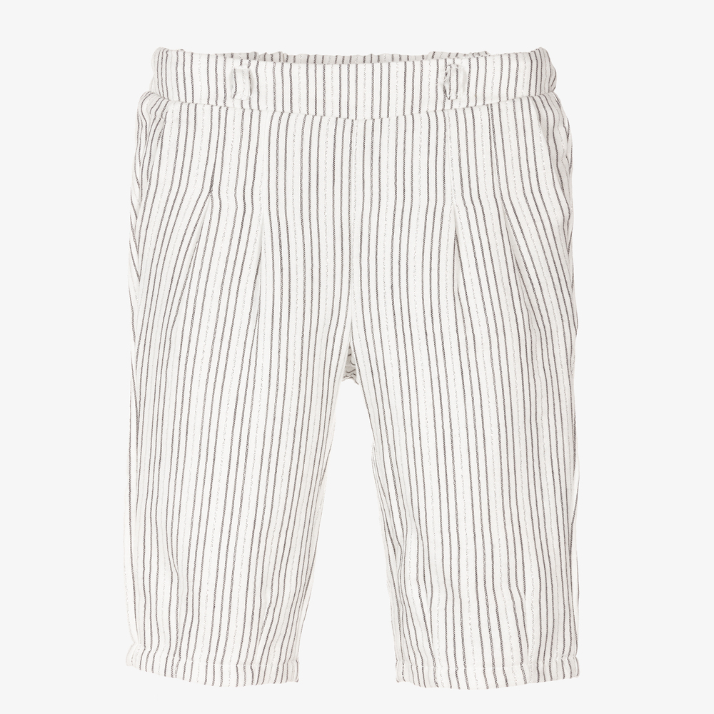 Mayoral-Кремовые брюки в полоску для девочек | Childrensalon Outlet