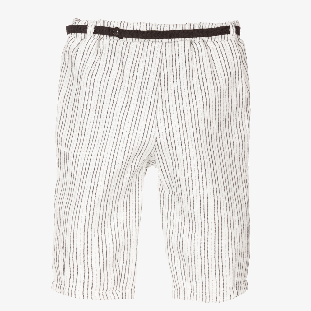 Mayoral-Кремовые брюки в полоску для девочек | Childrensalon Outlet