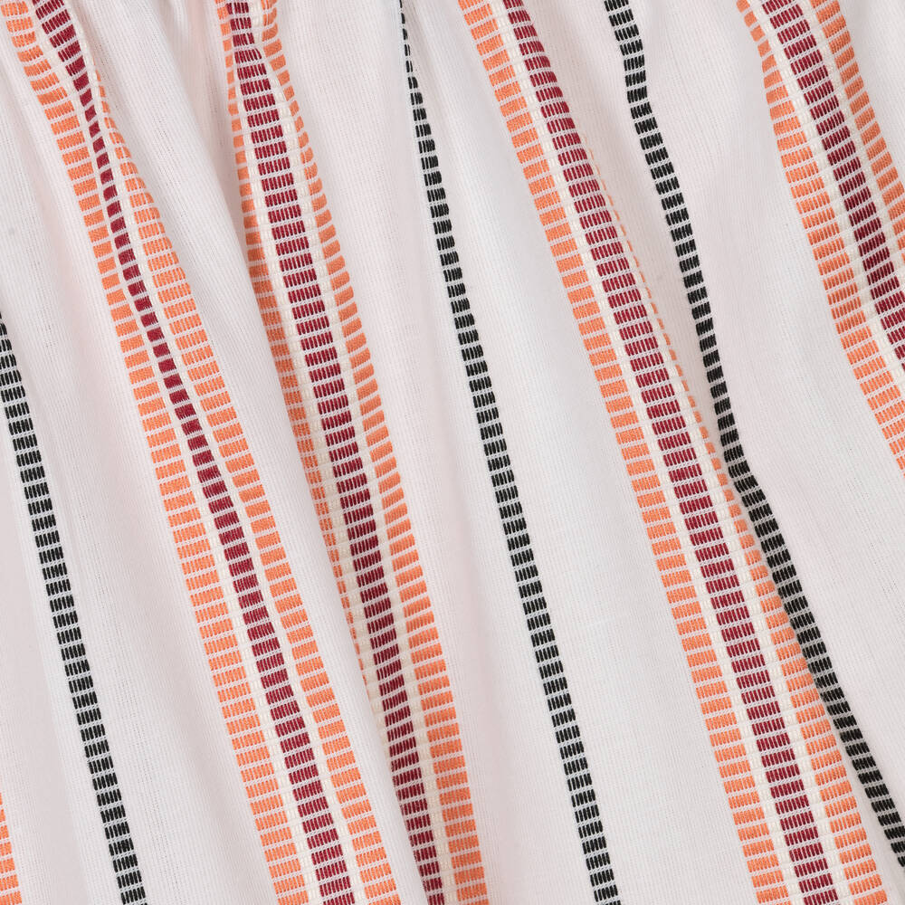 Mayoral-فستان قطن وفيسكوز مقلم لون عاجي | Childrensalon Outlet