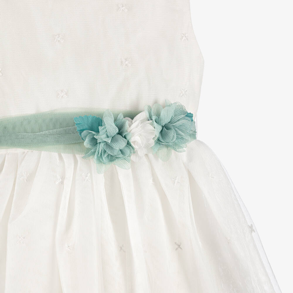 Mayoral-Girls Ivory Tulle Frock | Childrensalon Outlet