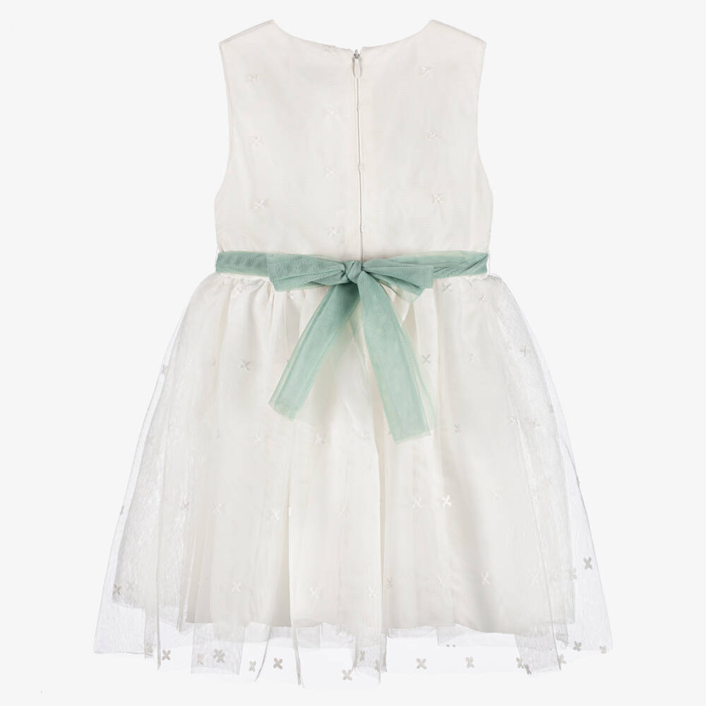 Mayoral-Girls Ivory Tulle Frock | Childrensalon Outlet