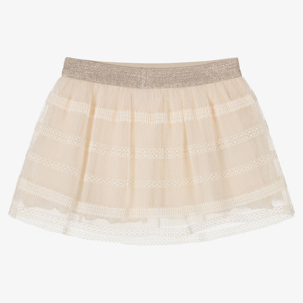 مايورال-فستان تول ودانتيل لون عاجي | Childrensalon Outlet