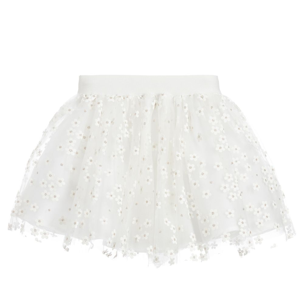 Mayoral Girls Ivory Tulle Skirt Childrensalon Outlet
