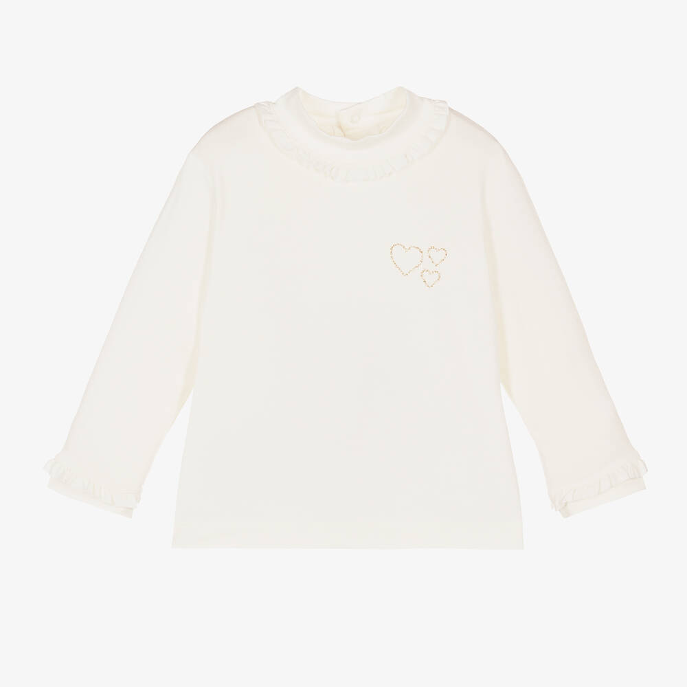 Mayoral - Girls Ivory Turtleneck Top | Childrensalon