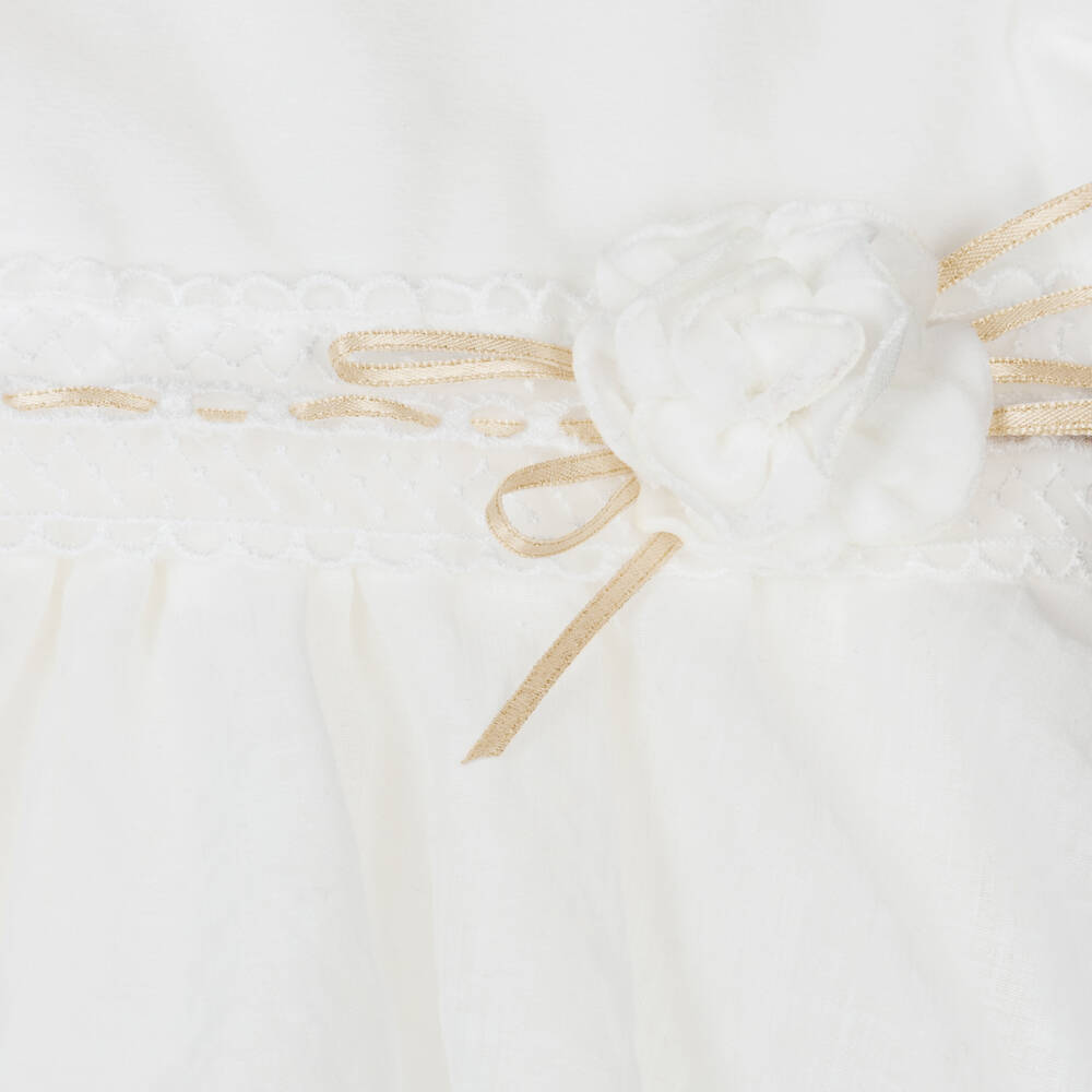 Mayoral-Кремовое бархатное платье для девочек на особый случай | Childrensalon Outlet