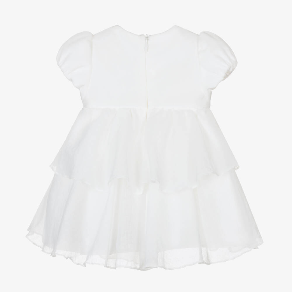 Mayoral-Кремовое бархатное платье для девочек на особый случай | Childrensalon Outlet