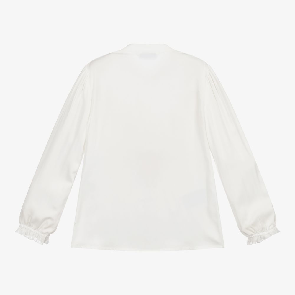 Mayoral-Girls Ivory Viscose Blouse | Childrensalon Outlet