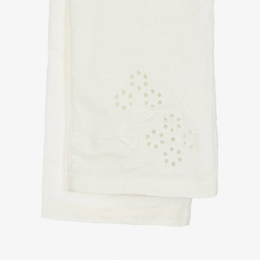 Mayoral-Girls Ivory Wide-Legged Slacks | Childrensalon Outlet