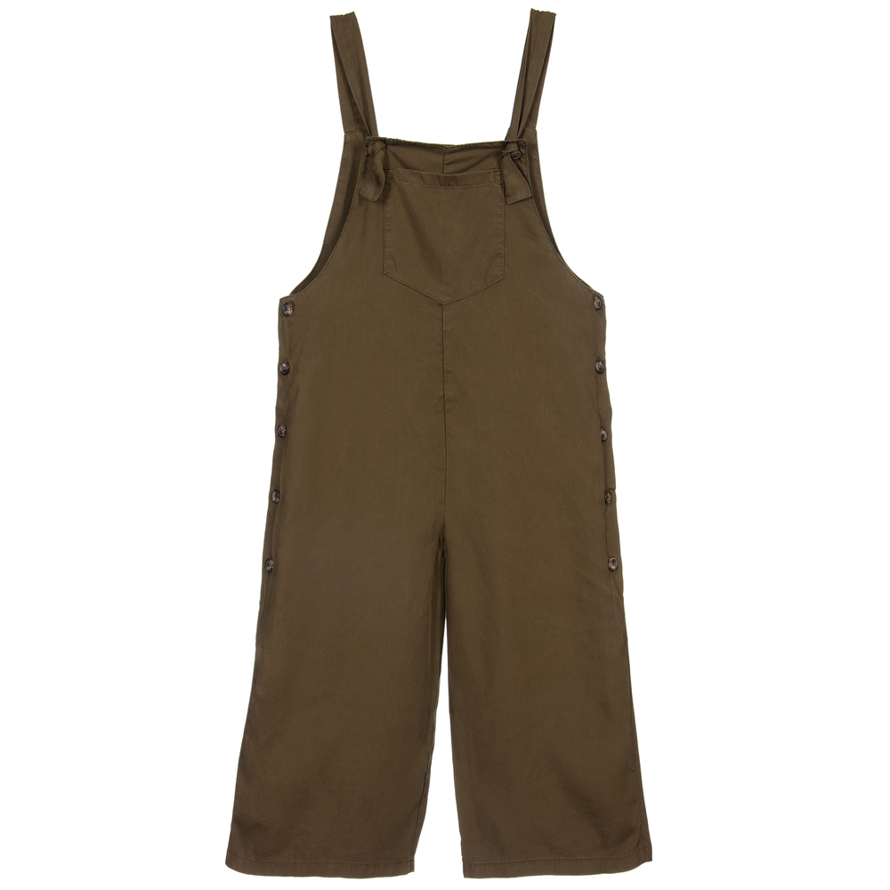 Mayoral - Girls Khaki Green Jumpsuit | Childrensalon