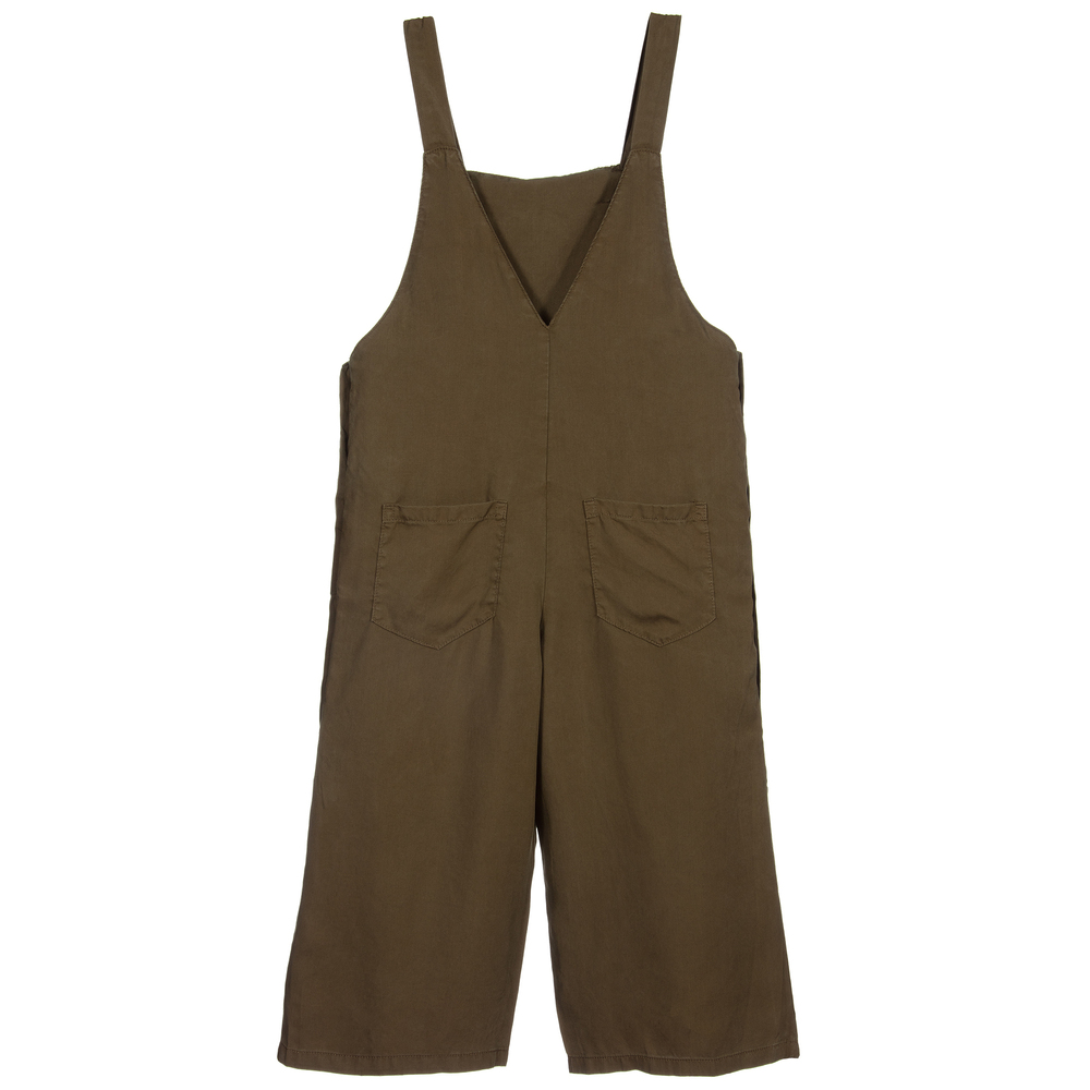 Girls khaki jumpsuit clearance