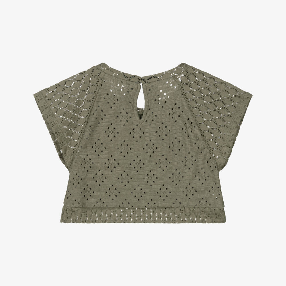 مايورال-توب محبوك كاكي للبنات | Childrensalon Outlet