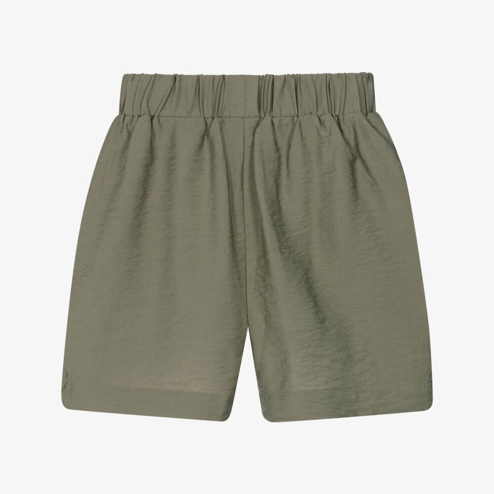 Mayoral-Girls Khaki Tie Waist Shorts | Childrensalon Outlet