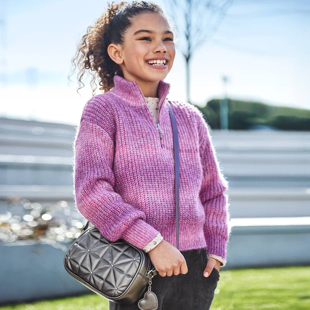 Mayoral-Girls Lavender Knit Jumper | Childrensalon Outlet