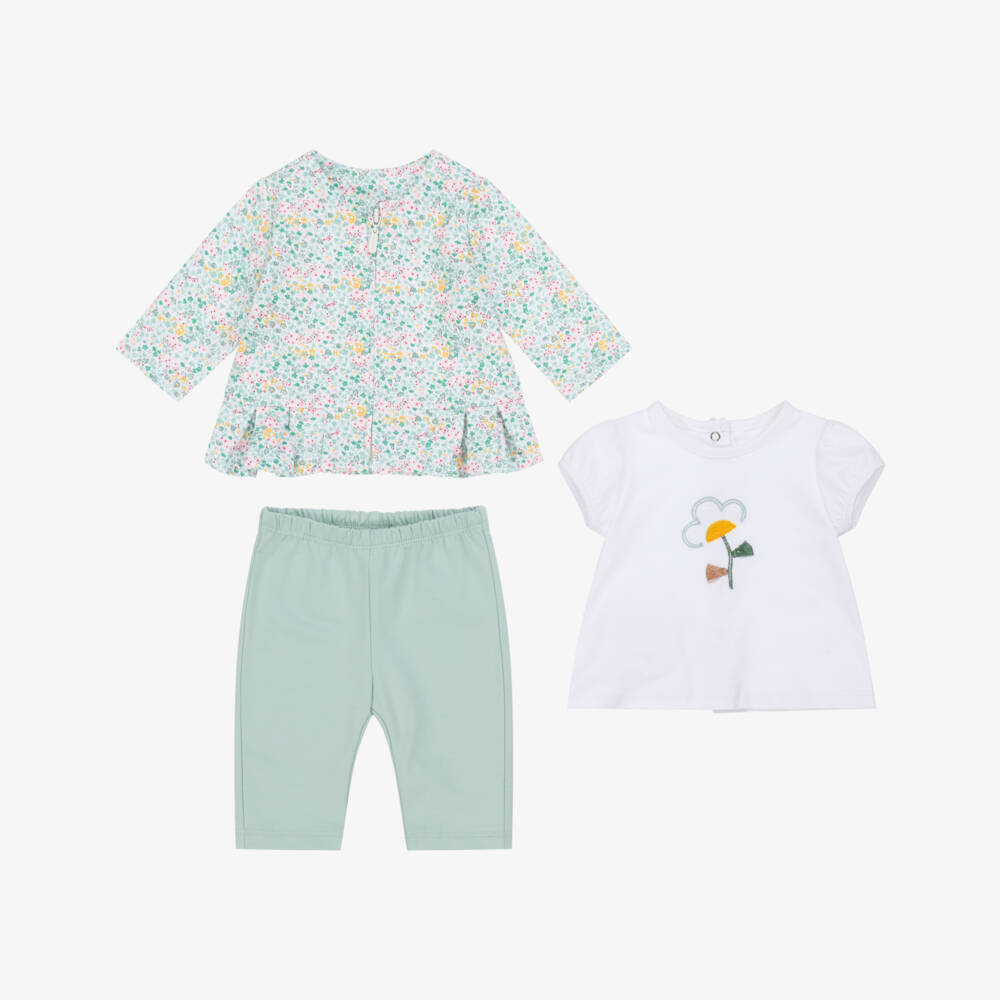 Mayoral Newborn-Girls' Leafy Green Leggings Ensemble | Childrensalon Outlet