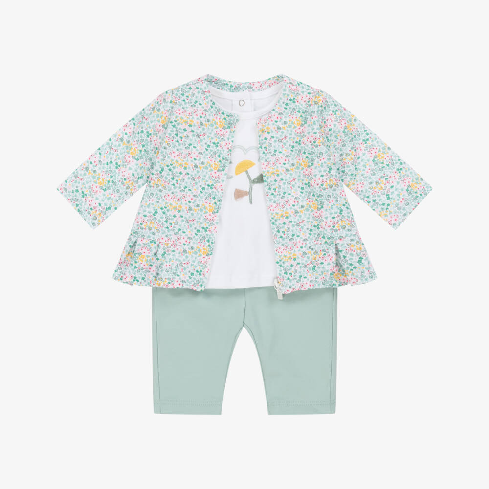 Mayoral Newborn-Girls' Leafy Green Leggings Ensemble | Childrensalon Outlet