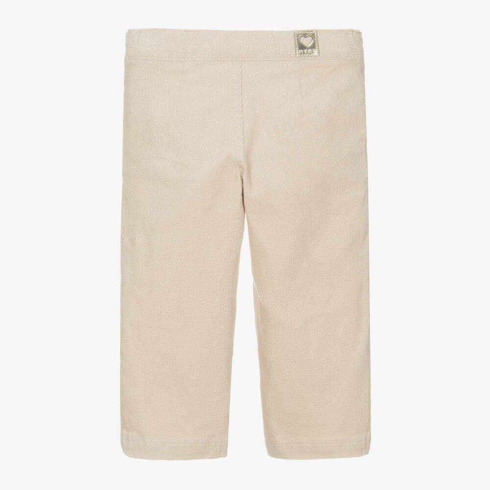 Mayoral-بنطلون نيدلكورد لون بيج براق للبنات | Childrensalon Outlet