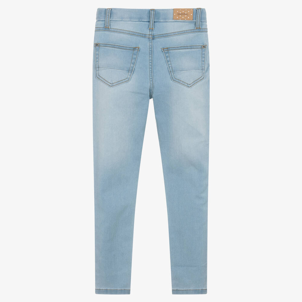 Mayoral Girls Light Blue Denim Jeggings Childrensalon Outlet