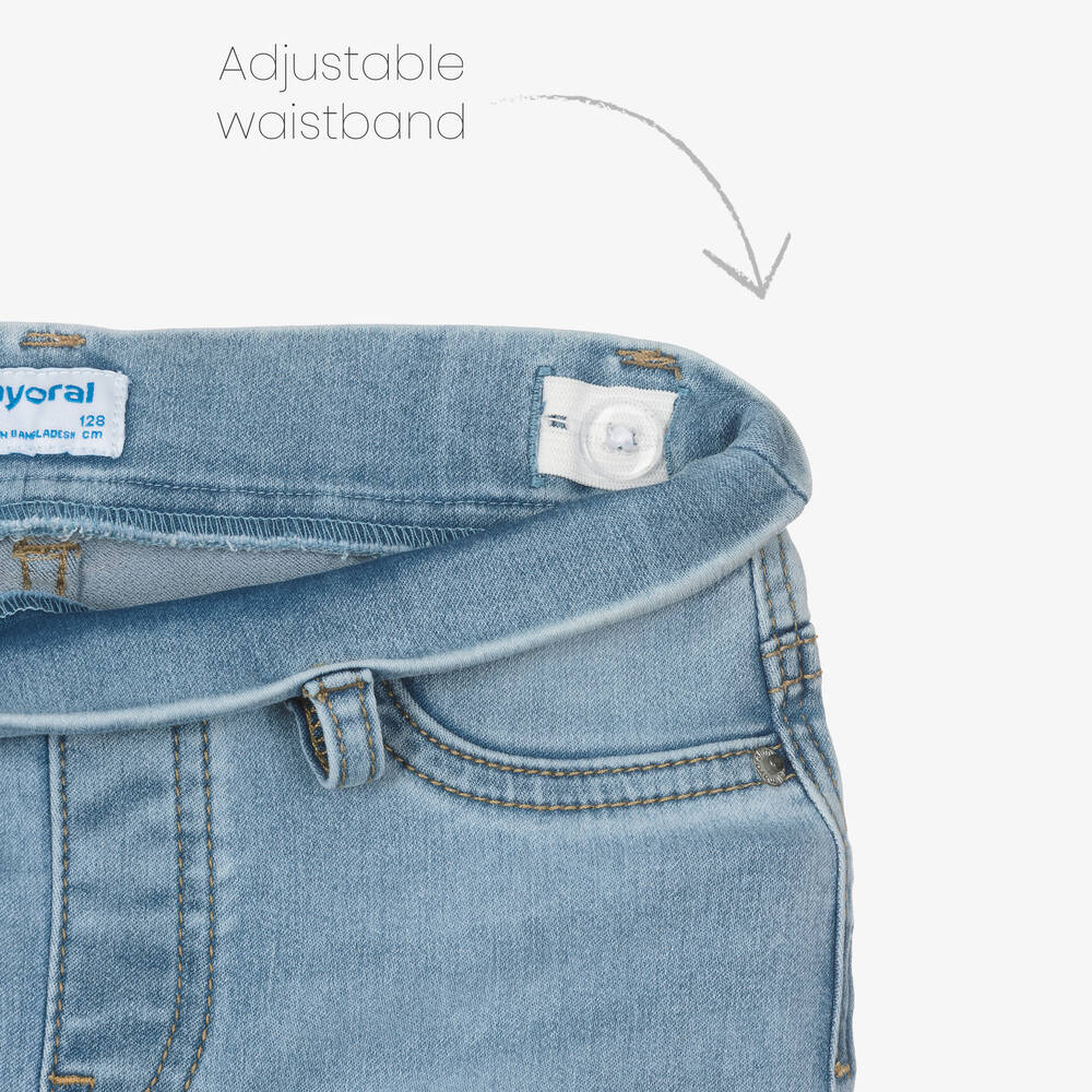 Mayoral Girls Light Blue Skinny Denim Jeggings