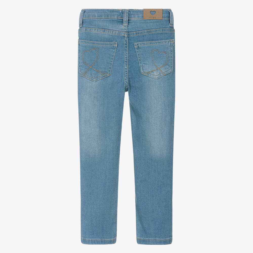 Mayoral-Girls Light Blue Stretchy Jeggings | Childrensalon Outlet