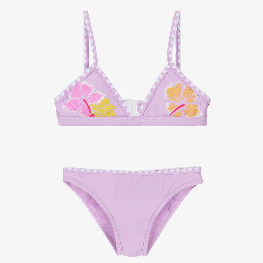 Mayoral-Girls Lilac Floral Bikini | Childrensalon Outlet