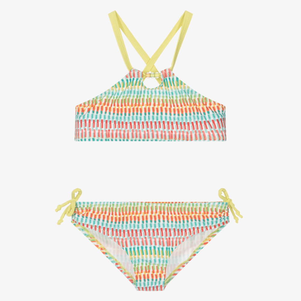 Mayoral-Girls Lime and Pink Bikini Set | Childrensalon Outlet