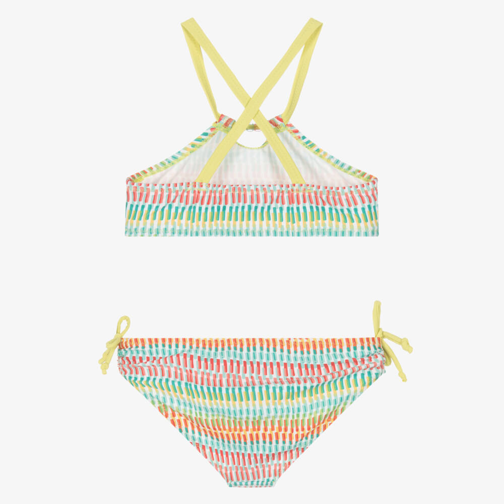 Mayoral-طقم بيكيني للبنات باللونين الأخضر الفاتح والوردي | Childrensalon Outlet