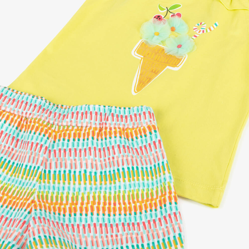 Mayoral-Girls Lime Ice Cream Ensemble | Childrensalon Outlet