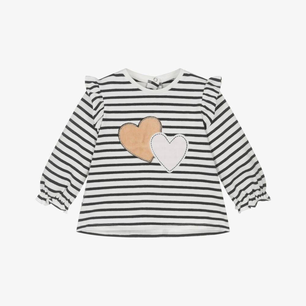 Mayoral Newborn-Girls Long-Sleeved Striped Top | Childrensalon Outlet