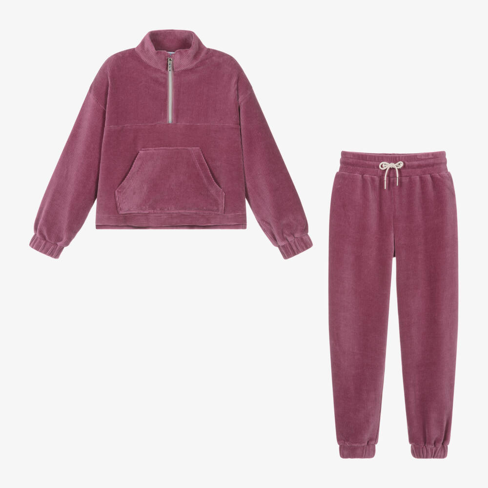 Mayoral-Girls Mauve Corduroy Set | Childrensalon Outlet