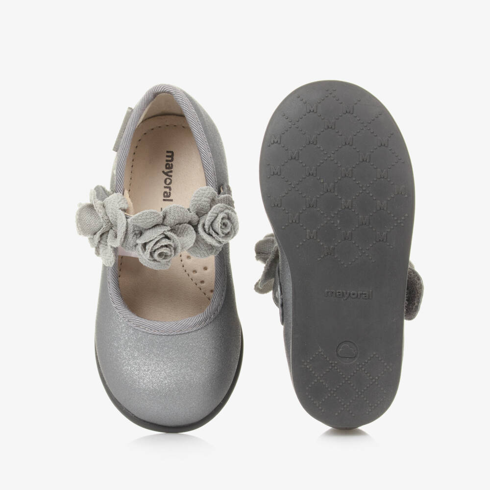 مايورال-حذاء بسير بورود لون فضي للبنات | Childrensalon Outlet
