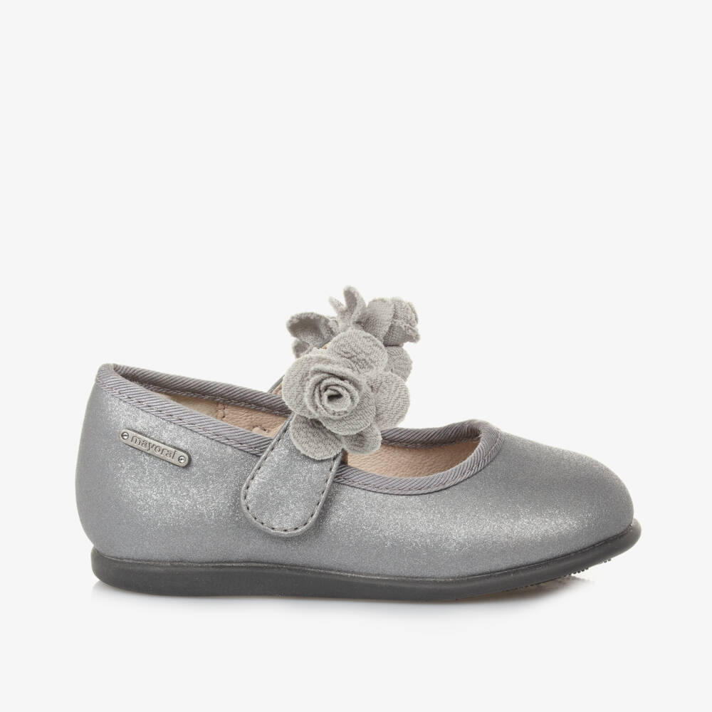 مايورال-حذاء بسير بورود لون فضي للبنات | Childrensalon Outlet