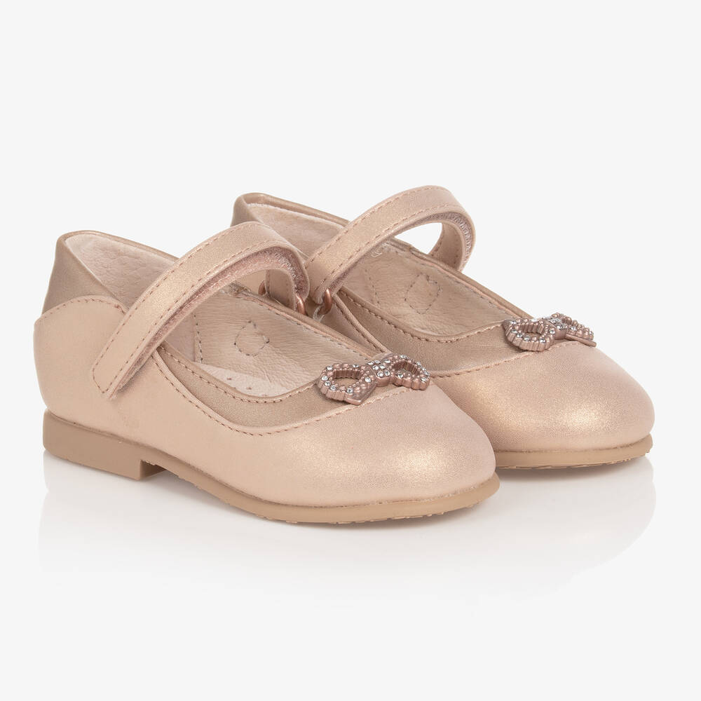 Mayoral - حذاء باليرينا جلد صناعي لون زهري متاليك | Childrensalon