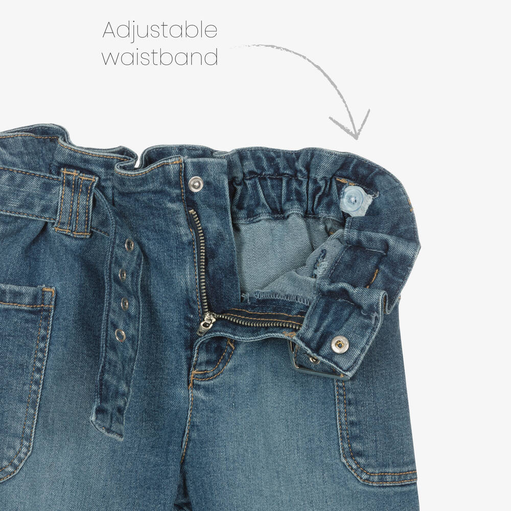 مايورال-جينز قطن دنيم لون أزرق للبنات | Childrensalon Outlet