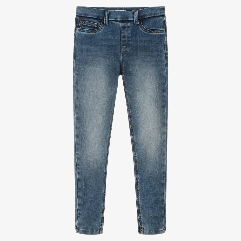 Mayoral - Girls Mid-Blue Denim Jeggings | Childrensalon