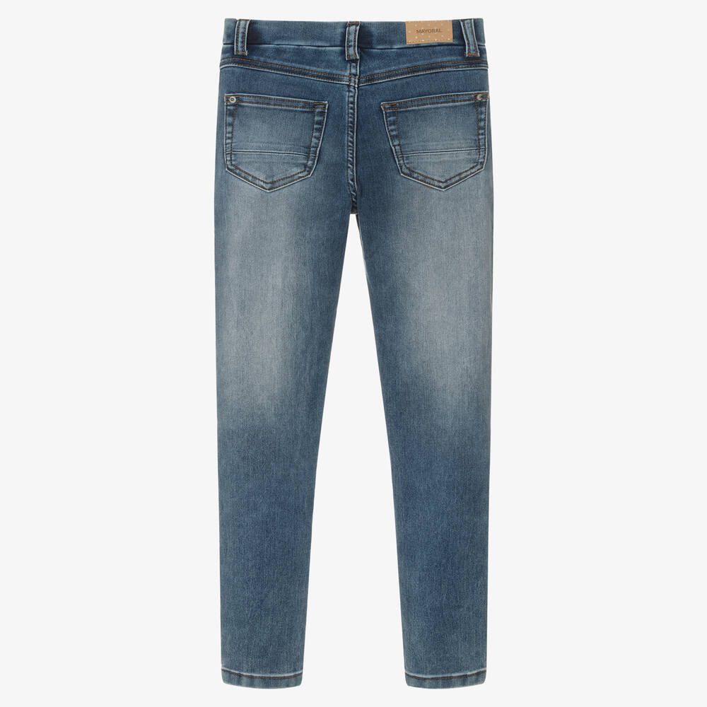Mayoral-Girls Mid-Blue Denim Jeggings | Childrensalon Outlet