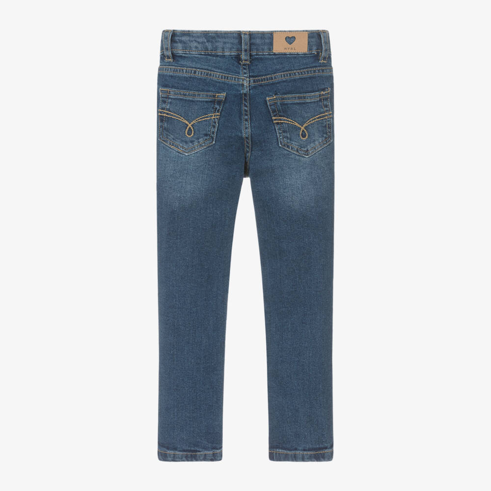 Mayoral-Girls Mid Blue Denim Trousers | Childrensalon Outlet