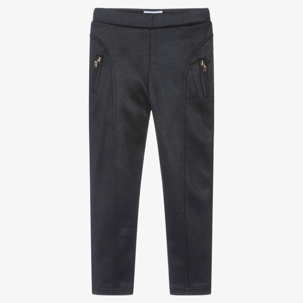 Mayoral-Girls Midnight Glitter Trousers | Childrensalon Outlet