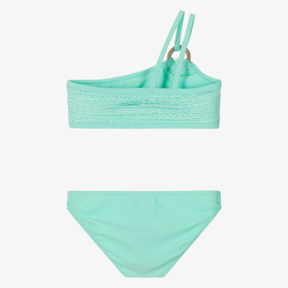 Mayoral-مايوه أخضر فاتح للبنات مع كشكشات | Childrensalon Outlet