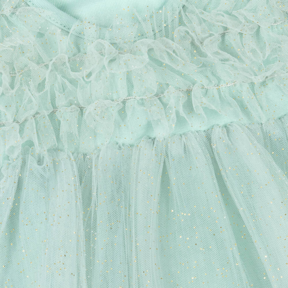 Mayoral Для новорожденных-Нарядное платье из мятного блестящего тюля для девочек | Childrensalon Outlet