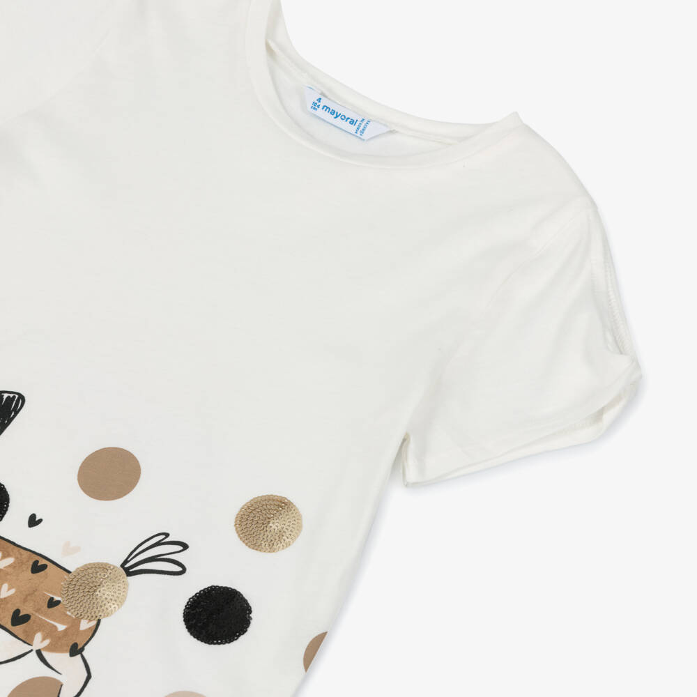 Mayoral-Girls Monochrome Cotton Outfit Duo | Childrensalon Outlet