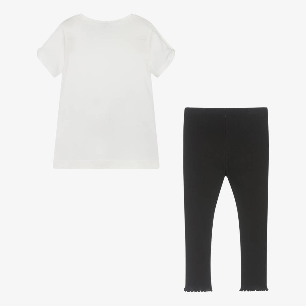 Mayoral-Girls Monochrome Cotton Outfit Duo | Childrensalon Outlet