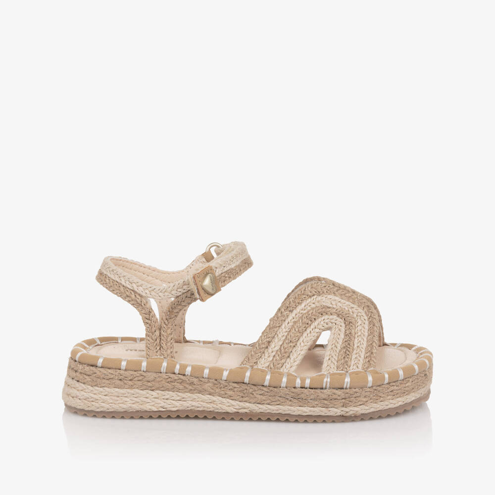 Mayoral-Girls Natural Jute Platform Espadrilles | Childrensalon Outlet
