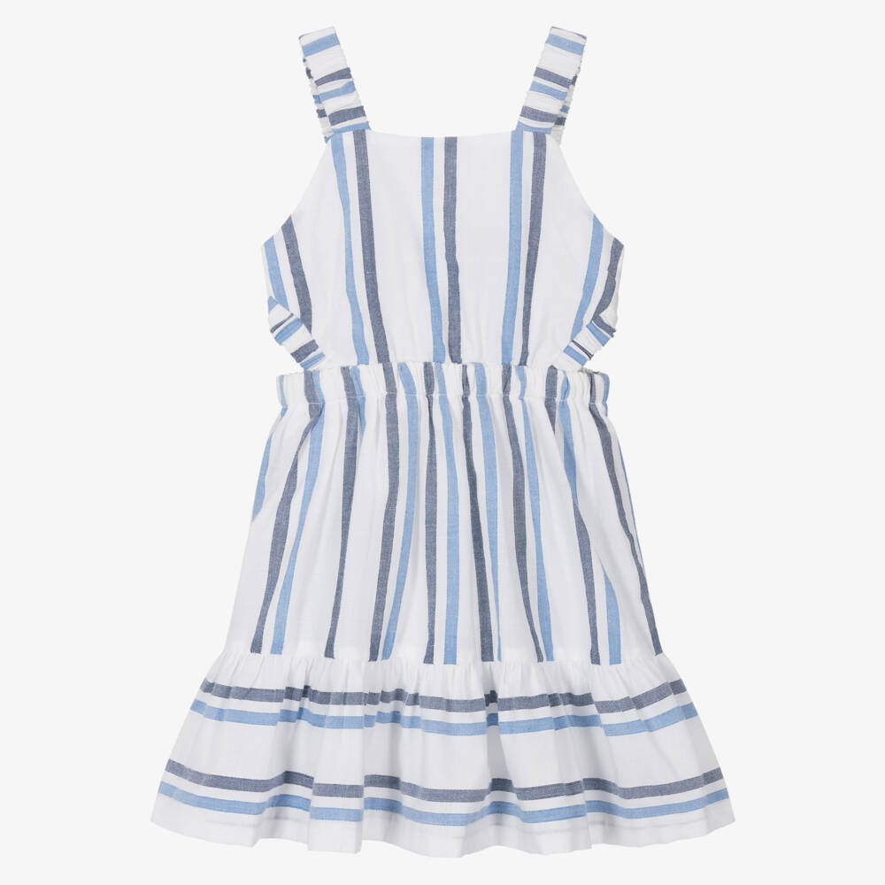Mayoral-Платье в полоску с вырезами для девочек в морском стиле | Childrensalon Outlet