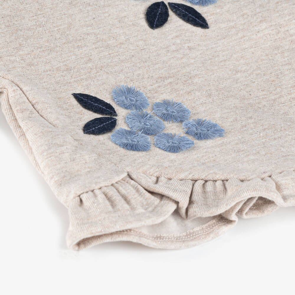 Mayoral-Girls Navy & Beige Leggings Ensemble | Childrensalon Outlet