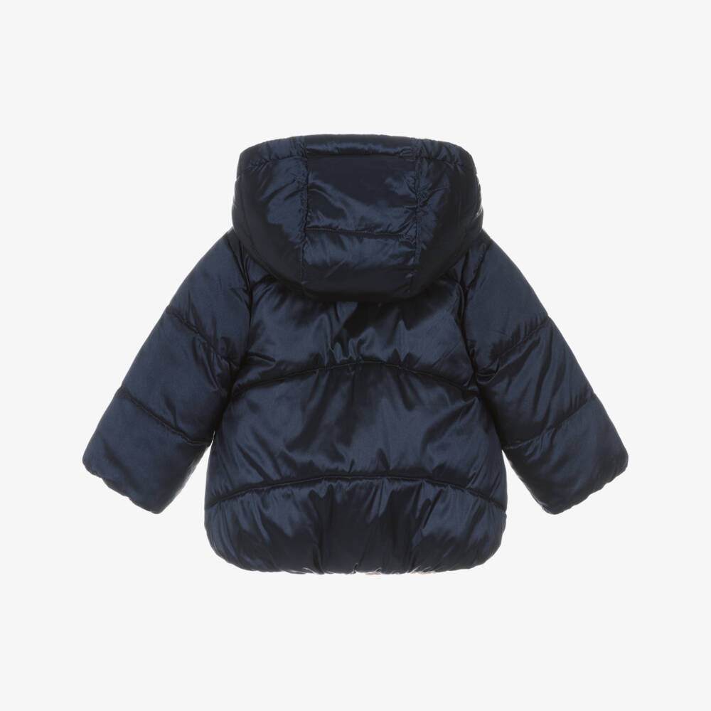 Mayoral-معطف مبطن للفتيات بلون كحلي وبيج قابل للعكس | Childrensalon Outlet