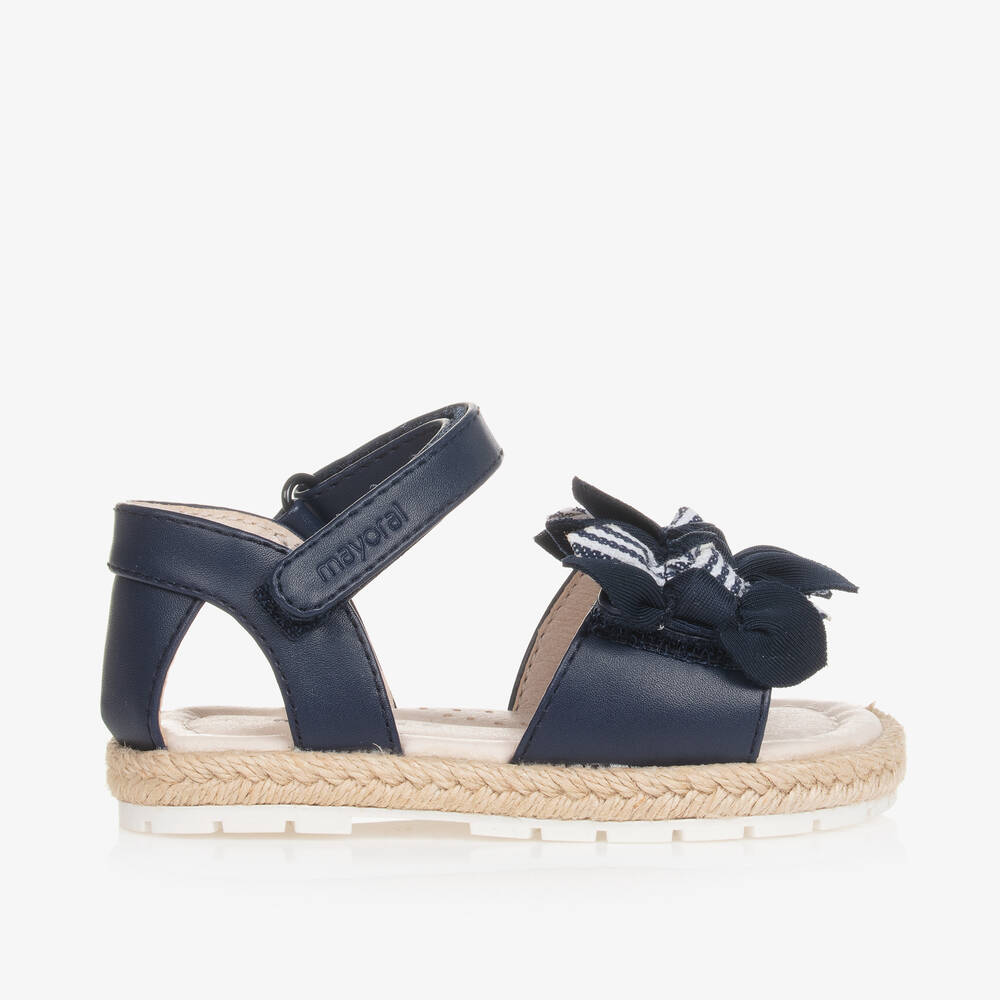 Navy bow sandals on sale