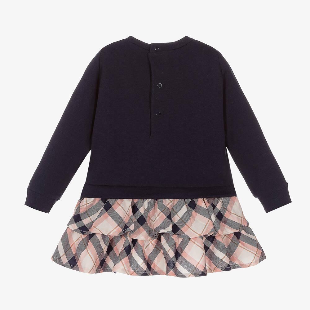 Mayoral-Синее платье в клетку для девочек | Childrensalon Outlet